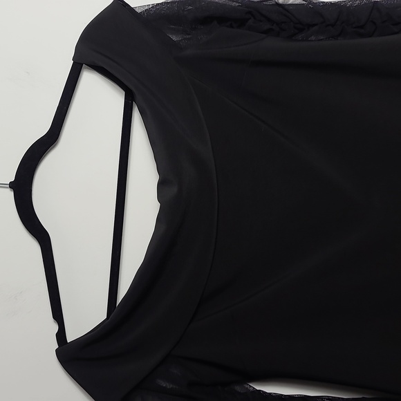 FRANK LYMAN Design Off The Shoulder Lined Blouse With Long Sheer Sleeves Size 10 - Picture 5 of 14